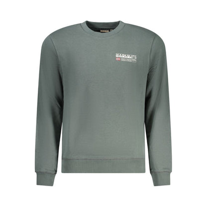 Sweatshirt by Napapijri for men in cotton green & print features a unrivaled silhouette with a refined crew neckline and unrivaled long-sleeve detailing for a sophisticated look.
