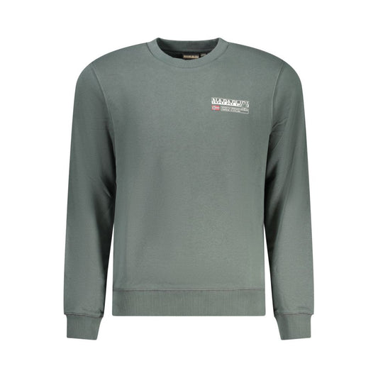 Sweatshirt by Napapijri for men in cotton green & print features a unrivaled silhouette with a refined crew neckline and unrivaled long-sleeve detailing for a sophisticated look.