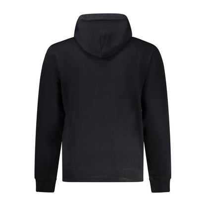Hooded Sweatshirt Hoodie by Napapijri for men in cotton black & print features a slouchy chic silhouette, detailed with a slouchy chic and a signature for an elevated aesthetic.