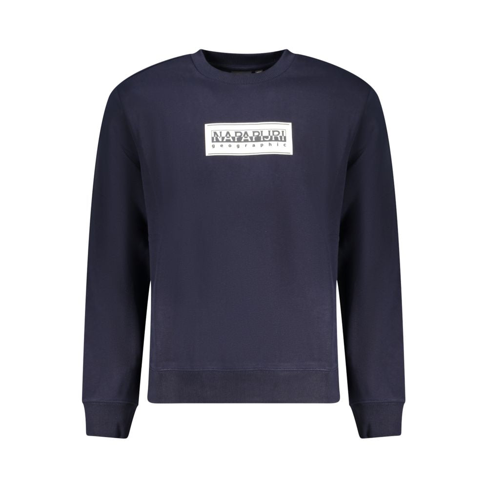 Sweatshirt by Napapijri for men in cotton polyester blue & print features a unrivaled silhouette with a refined and unrivaled detailing for a sophisticated look.