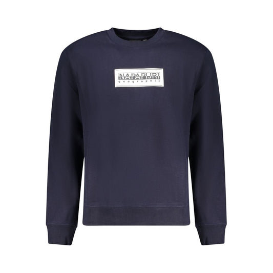 Sweatshirt by Napapijri for men in cotton polyester blue & print features a unrivaled silhouette with a refined and unrivaled detailing for a sophisticated look.
