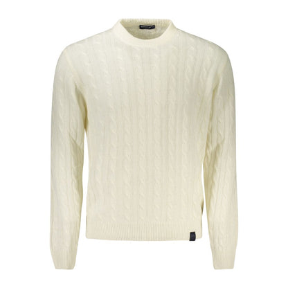 Sweater by North Sails for men in cashmere viscose white features an polished silhouette, showcasing refined long-sleeve and a sophisticated crew neckline for a truly polished finish.