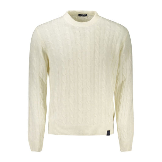 Sweater by North Sails for men in cashmere viscose white features an polished silhouette, showcasing refined long-sleeve and a sophisticated crew neckline for a truly polished finish.