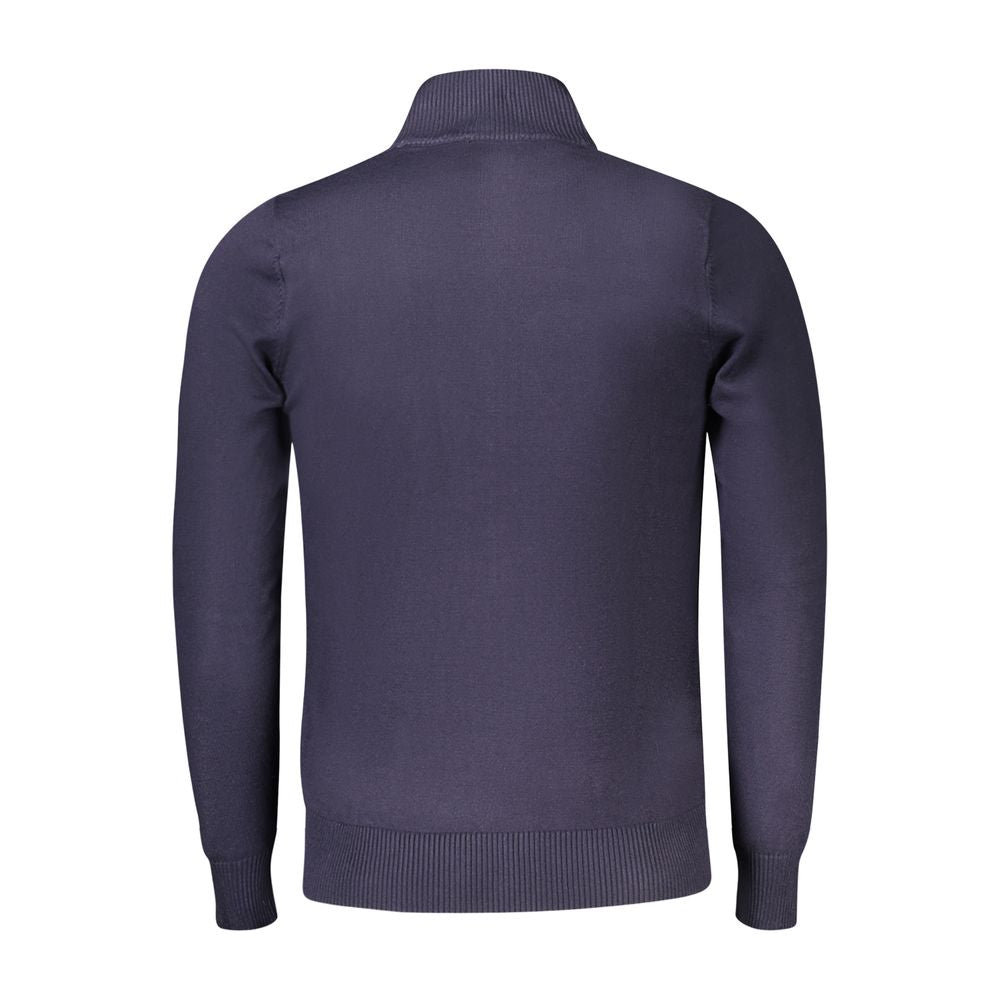 Coveri Moving Men's Nylon & Viscose Cardigan - Blue