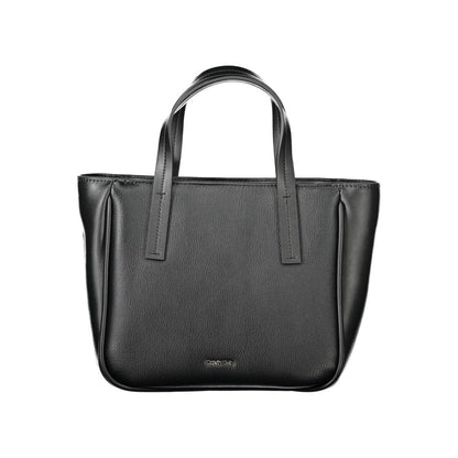 Shopper Handbag by Calvin Klein for women in polyester & polyethylene faux grained leather black features a exquisite silhouette, showcasing a secure zipper and exquisite with versatile shoulder-strap, adjustable-strap & handle for a exquisite finish.