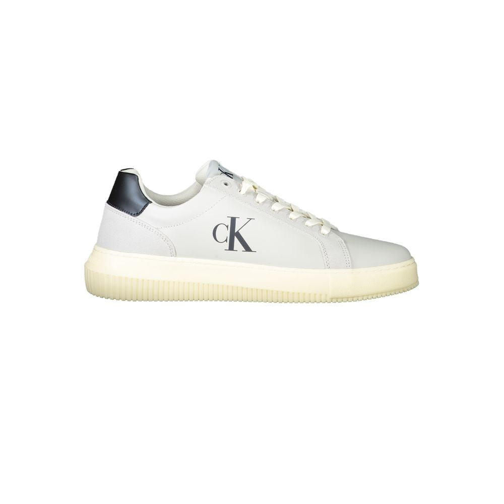Sneakers by Calvin Klein for men in polyester polyethylene leather brown, gray & print features an sumptuous design from the Men's Casual Polyester Polyethylene Leather Sneakers collection, highlighting a sumptuous casual style for a premium, high-fashion look.