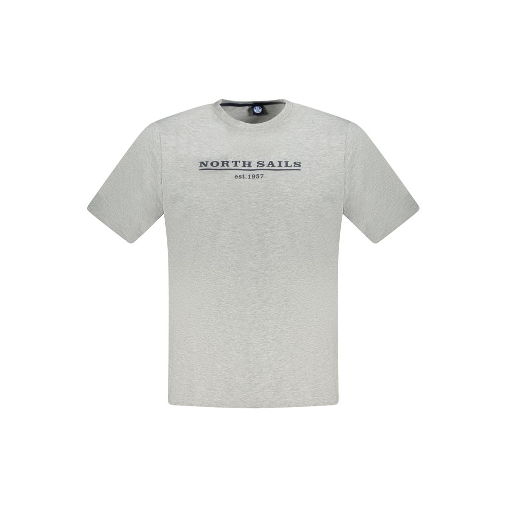 T-Shirt by North Sails for men in cotton brown, gray & print showcases a fashionable silhouette, elegantly detailed with a fashionable short-sleeve and crew neckline for a sophisticated, high-fashion look.