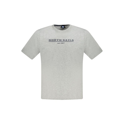 T-Shirt by North Sails for men in cotton brown, gray & print showcases a fashionable silhouette, elegantly detailed with a fashionable short-sleeve and crew neckline for a sophisticated, high-fashion look.