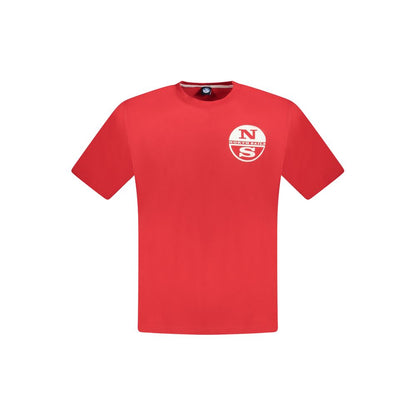 T-Shirt by North Sails for men in cotton red & print features an edgy silhouette, meticulously detailed with a sophisticated and crew neckline for a truly edgy finish.