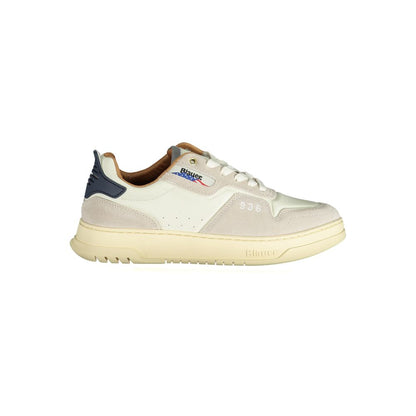 Sneakers by Blauer for men in polyester polyethylene leather white features an opulent silhouette from the Devotion Men's Fashion Polyester Polyethylene Leather Sneakers collection, showcasing a signature fashion style with an opulent finish.