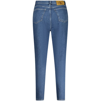 Jeans by Calvin Klein for women in cotton blue features an sophisticated and mom with a precise long, creating a sophisticated and sophisticated silhouette.