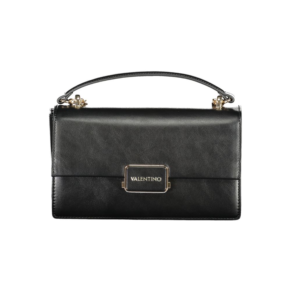 Compact Shoulder Handbag by Mario Valentino for women in polyethylene black features a refined silhouette, showcasing a secure snap & zipper, organized , and versatile shoulder-strap for a refined finish.