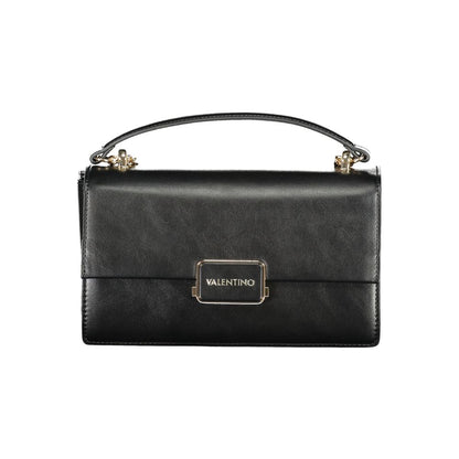 Compact Shoulder Handbag by Mario Valentino for women in polyethylene black features a refined silhouette, showcasing a secure snap & zipper, organized , and versatile shoulder-strap for a refined finish.