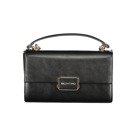 Compact Shoulder Handbag by Mario Valentino for women in polyethylene black features a refined silhouette, showcasing a secure snap & zipper, organized , and versatile shoulder-strap for a refined finish.