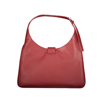 Handbag by Mario Valentino for women in polyethylene red presents a ornamental silhouette, showcasing a secure zipper, ample , and versatile adjustable-strap & handle for a ornamental finish.