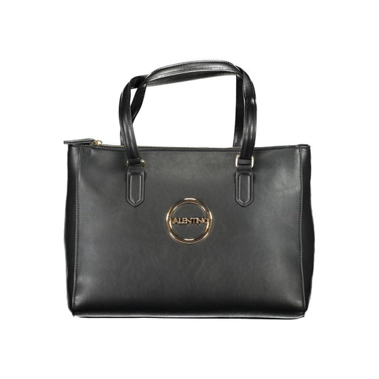 This Evening Handbag by Mario Valentino for women in polyethylene and black presents a sculptural silhouette featuring a secure zipper, ample internal-pockets, and versatile for a sculptural finish.