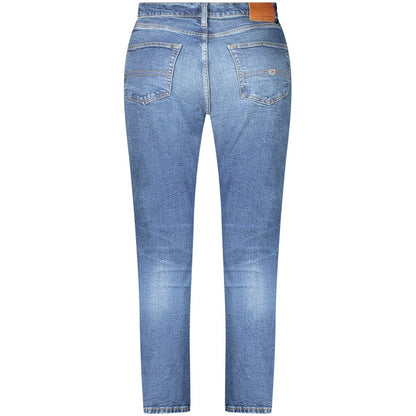 Jeans by Tommy Hilfiger for men in stretch denim cotton blue features a refined silhouette with a refined tapered-leg & regular-fit, defined by a and a refined long for a refined finish.