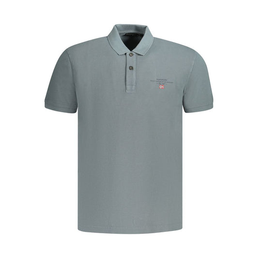Polo Shirt by Napapijri for men in cotton gray & print showcases a sharp silhouette, detailed with a refined and sharp short-sleeve for a sophisticated finish.