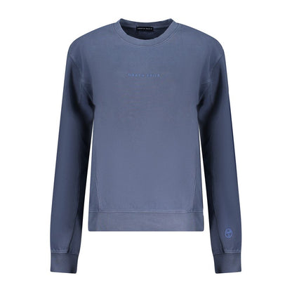 Sweatshirt by North Sails for women in cotton blue showcases a slouchy chic silhouette, artfully detailed with a slouchy chic crew neckline and for a slouchy chic finish.