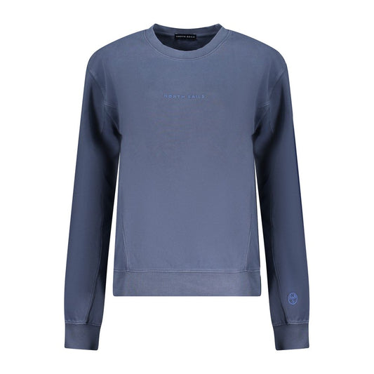 Sweatshirt by North Sails for women in cotton blue showcases a slouchy chic silhouette, artfully detailed with a slouchy chic crew neckline and for a slouchy chic finish.