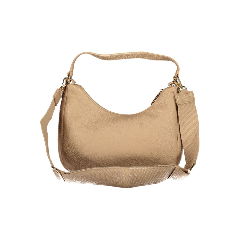 Shoulder Handbag by Mario Valentino for women in polyethylene beige features a refined silhouette, showcasing a secure zipper, organized internal-pockets, and versatile shoulder-strap, handle & adjustable-strap for a refined finish.