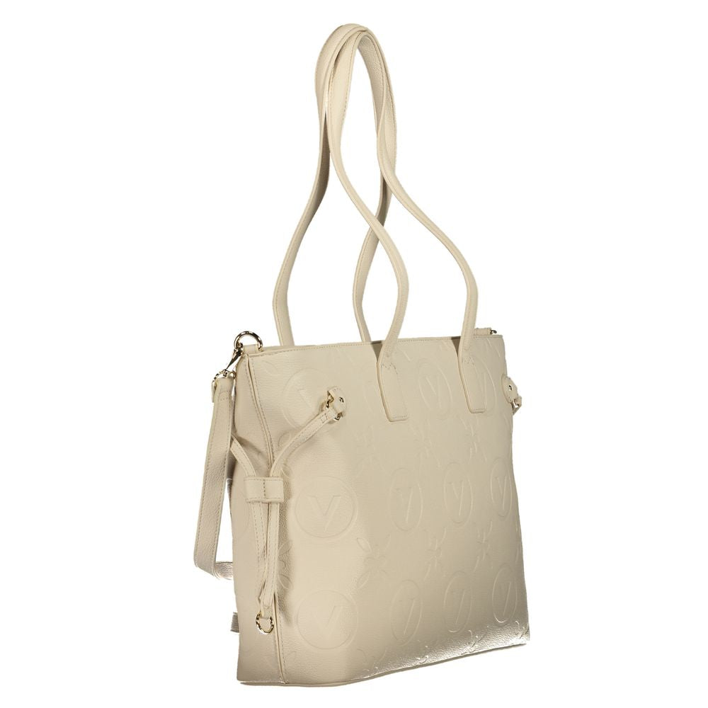 Handbag by Mario Valentino for women in polyethylene beige features a exquisite silhouette, showcasing a secure zipper and exquisite internal-pockets with versatile adjustable-strap & handle for a exquisite finish.