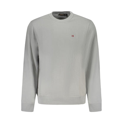 Sweatshirt by Napapijri for men in stretch cotton plush brown & gray showcases a slouchy chic silhouette, artfully detailed with a slouchy chic and long-sleeve for a slouchy chic finish.
