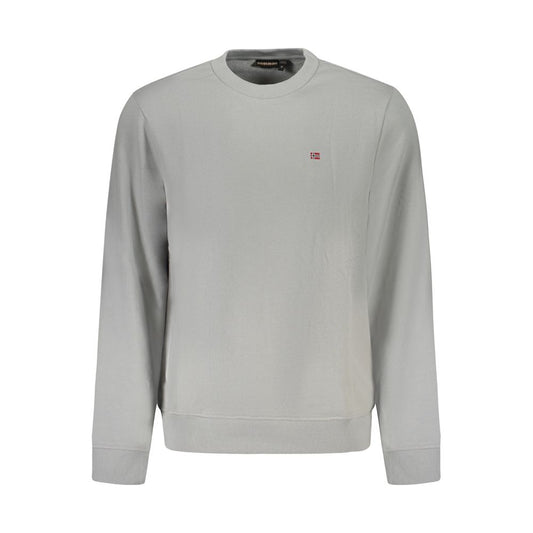 Sweatshirt by Napapijri for men in stretch cotton plush brown & gray showcases a slouchy chic silhouette, artfully detailed with a slouchy chic and long-sleeve for a slouchy chic finish.