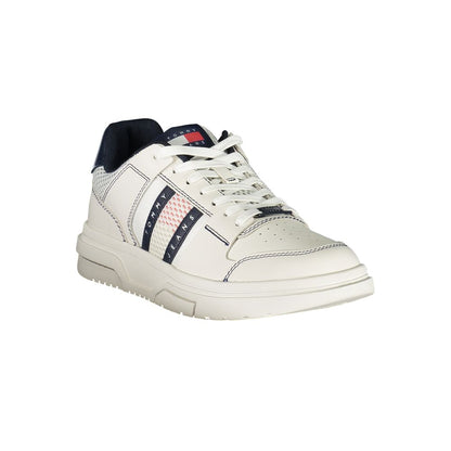 Athletic Sneakers by Tommy Hilfiger for men in polyester polyethylene leather blue showcases an impeccable silhouette, defined by an impeccable athletic style design that perfectly captures the essence of the Men's Athletic Polyester Polyethylene Leather Sneakers.