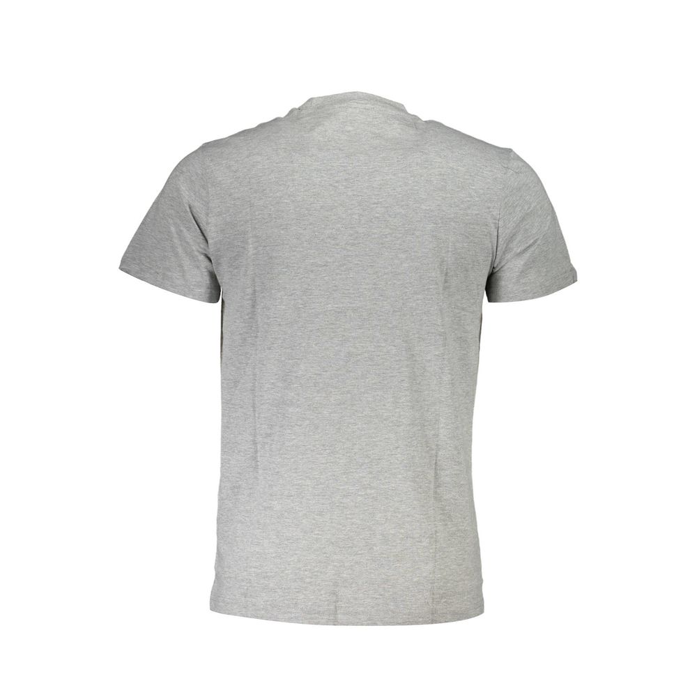T-Shirt by Cavalli Class for men in cotton brown, gray & print features an on trend silhouette, perfectly showcasing a on trend and for an elevated aesthetic.