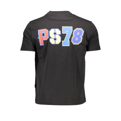 T-Shirt by Plein Sport for men in cotton black & print showcases a fashionable silhouette, elegantly detailed with a fashionable and for a sophisticated, high-fashion look.