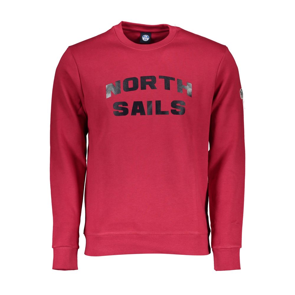 Sweatshirt by North Sails for men in cotton polyester red & print presents a smart casual silhouette, featuring a smart casual crew neckline and long-sleeve for a sophisticated look.