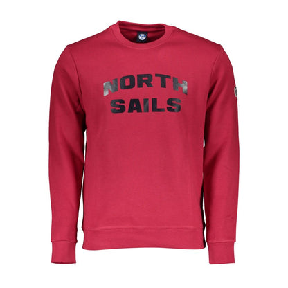 Sweatshirt by North Sails for men in cotton polyester red & print presents a smart casual silhouette, featuring a smart casual crew neckline and long-sleeve for a sophisticated look.