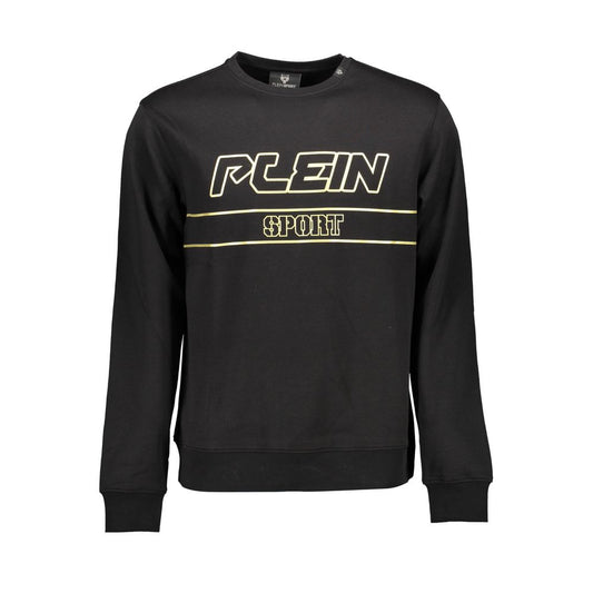 Sweatshirt by Plein Sport for men in cotton polyester canvas black & print presents a smart casual silhouette, featuring a smart casual crew neckline and for a sophisticated look.