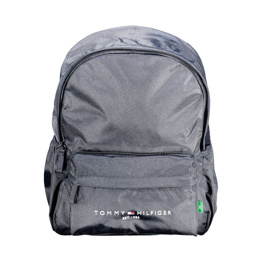 Backpack by Tommy Hilfiger for men in polyester blue & signature showcases an architectural Polyester Backpack design, featuring a secure zipper, ample external-pockets, and architectural handle, backpack-strap & adjustable-strap for a sophisticated look.