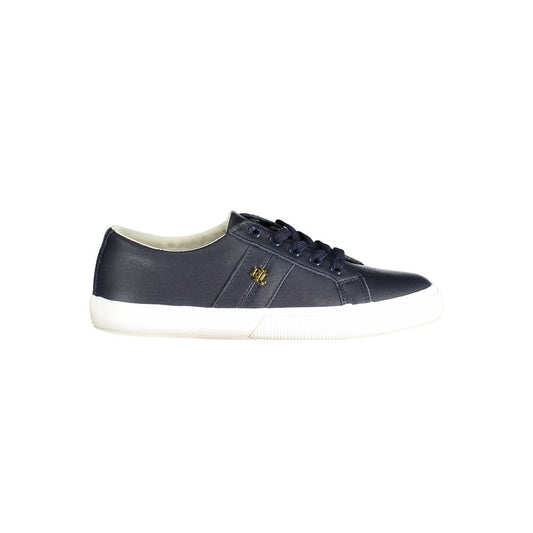 Ralph Lauren Women's Fashion Polyester Polyethylene Leather Sneakers - Blue