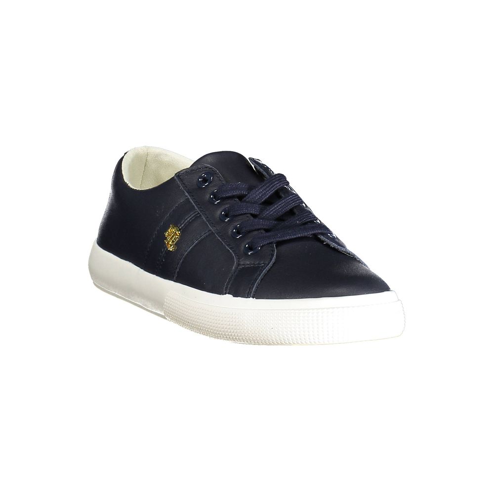 Ralph Lauren Women's Fashion Polyester Polyethylene Leather Sneakers - Blue