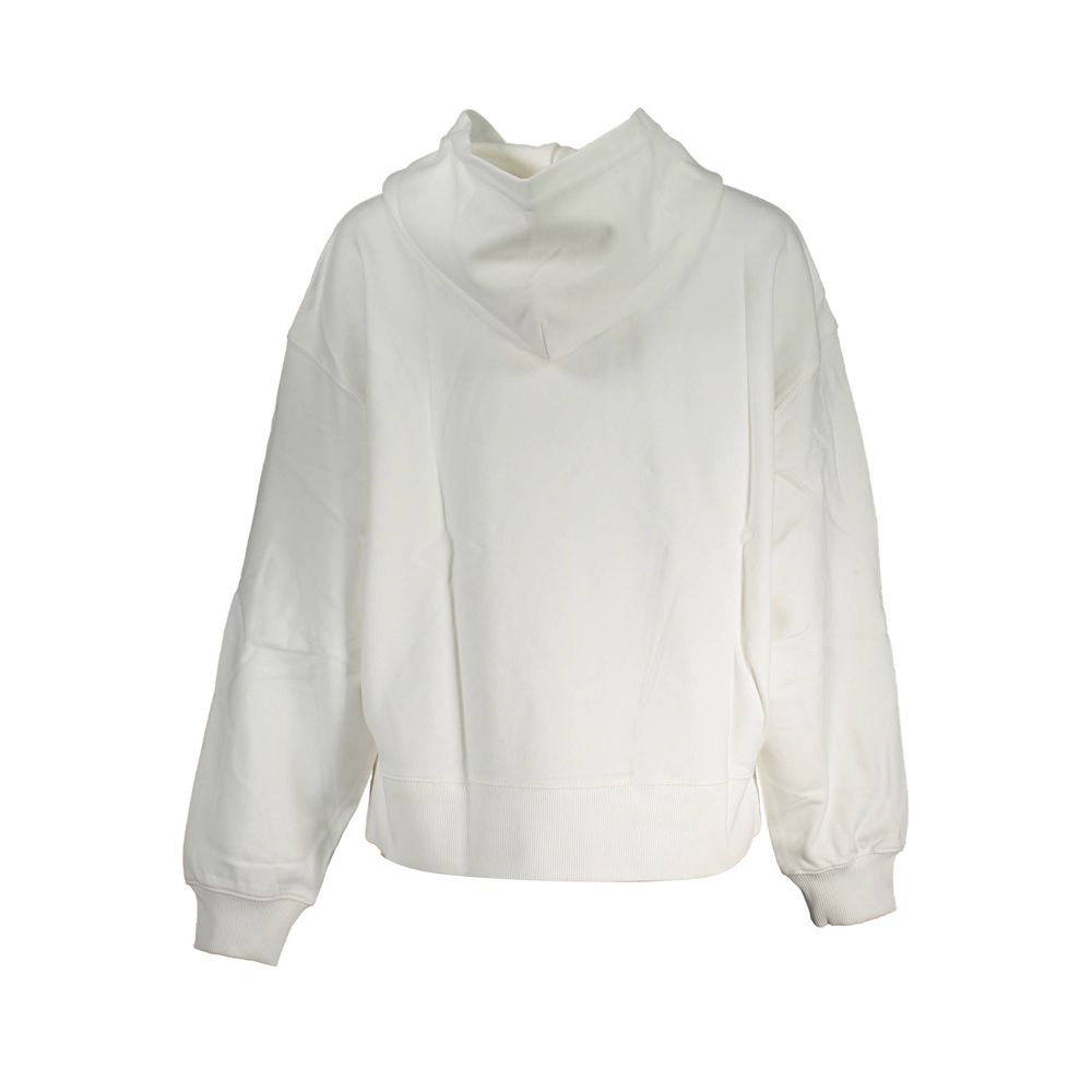 Hooded Sweatshirt Hoodie by Calvin Klein for women in cotton white & print features an luminous silhouette, showcasing a sophisticated and for a truly luminous look.