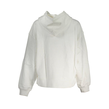 Hooded Sweatshirt Hoodie by Calvin Klein for women in cotton white & print features an luminous silhouette, showcasing a sophisticated and for a truly luminous look.