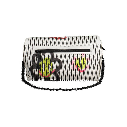 Handbag by Desigual for women in polyethylene cherry, white & signature features a ornamental silhouette, showcasing a secure zipper & magnetic, ample built-in-compartments & internal-pockets, and ornamental shoulder-strap & adjustable-strap for a sophisticated look.