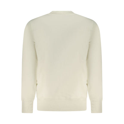 Sweatshirt by Calvin Klein for men in cotton beige features an enviable silhouette, showcasing a premium and refined crew neckline for a truly enviable finish.