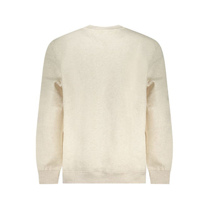 Sweatshirt by Tommy Hilfiger for men in cotton polyester beige presents a smart casual silhouette, featuring a smart casual and for a sophisticated look.