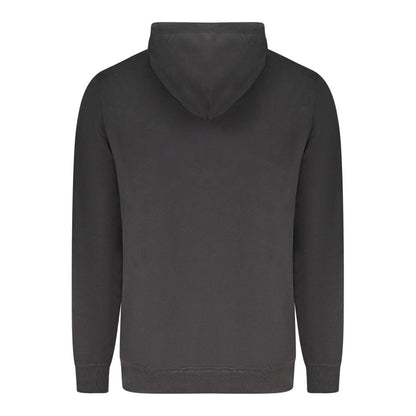 Sweatshirt Hoodie by Tommy Hilfiger for men in cotton black, signature & print features an avant-garde silhouette, showcasing a sophisticated and detail for a truly avant-garde finish.