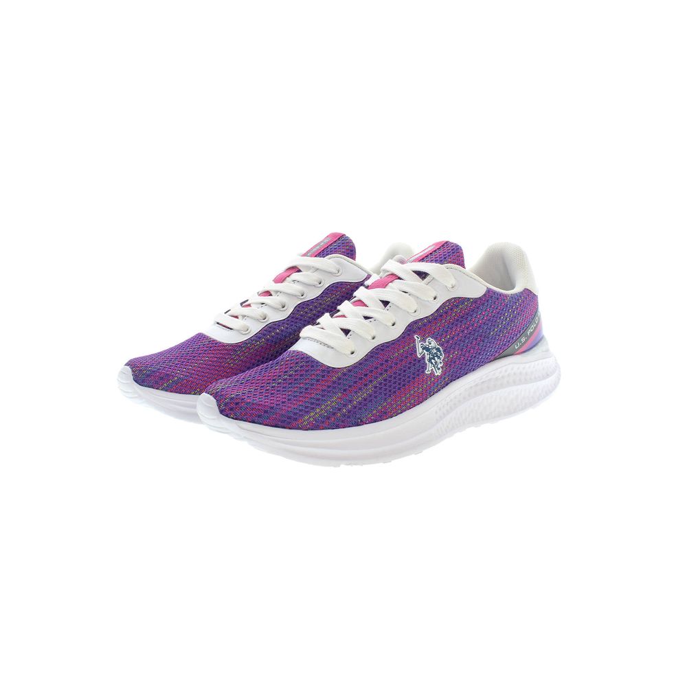 Sneakers by U.S. POLO ASSN. for women in polyester & polyethylene purple features an sumptuous silhouette, showcasing the premium Women's Casual Polyester & Polyethylene Sneakers in a sumptuous casual style that offers a sumptuous finish for refined style.