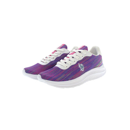 Sneakers by U.S. POLO ASSN. for women in polyester & polyethylene purple features an sumptuous silhouette, showcasing the premium Women's Casual Polyester & Polyethylene Sneakers in a sumptuous casual style that offers a sumptuous finish for refined style.