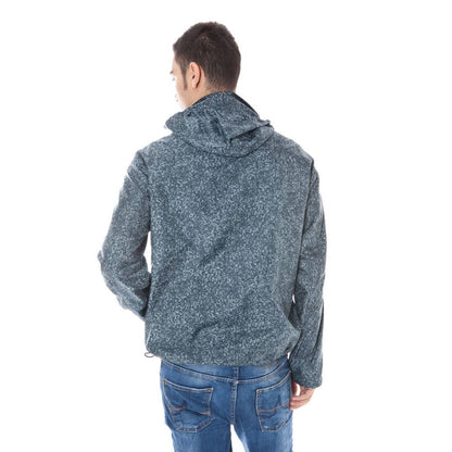 Windbreaker Jacket by Calvin Klein for men in polyamide & cupro gray showcases a modern silhouette, integrating windproof and a modern for a sophisticated finish.