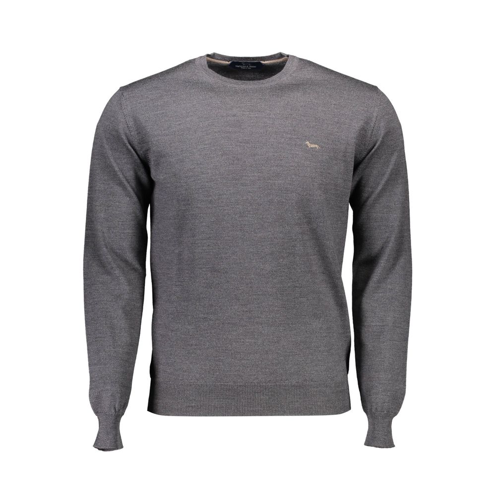 Sweater by Harmont & Blaine for men in wool brown & gray showcases a sumptuous silhouette, artfully finished with a sumptuous round neckline and for a sophisticated, sumptuous look.
