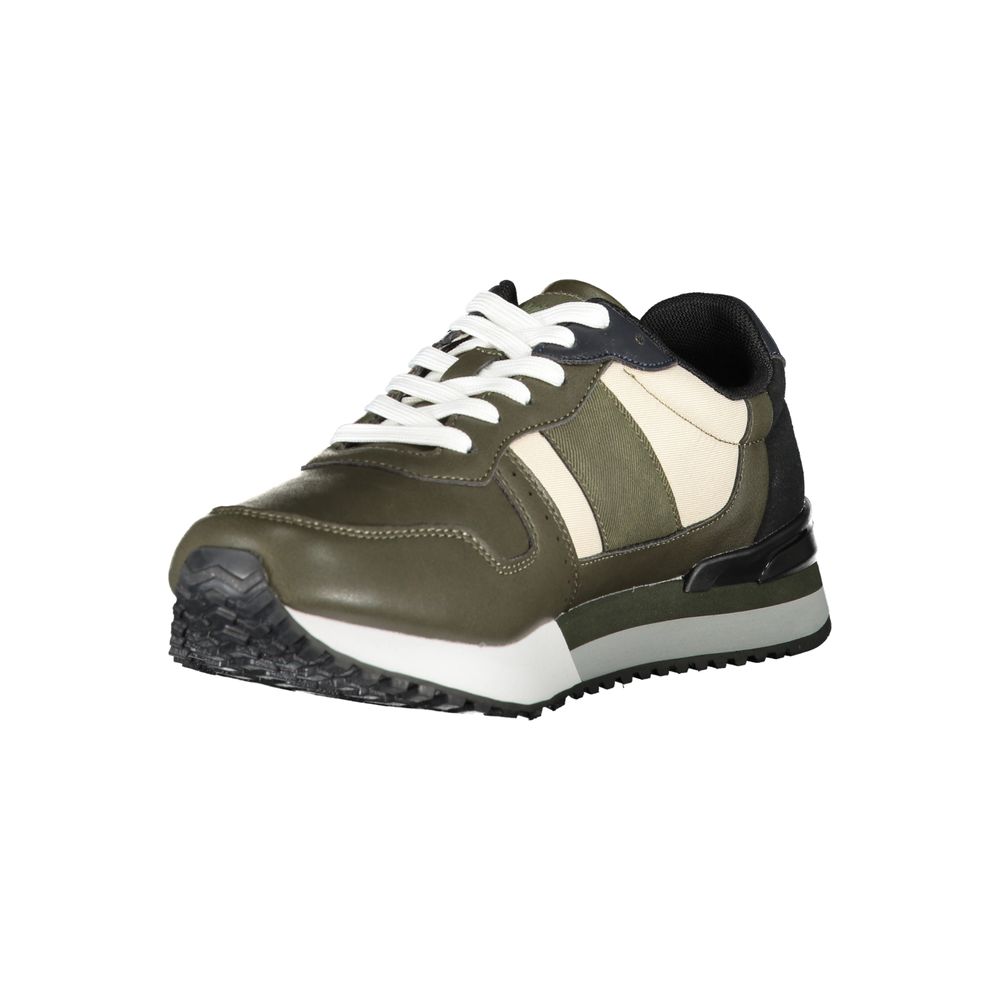 Sneakers by Carrera for men in polyester & polyurethane beige & green features an sumptuous silhouette, showcasing the premium Men's Athletic Polyester & Polyurethane Sneakers in a sumptuous athletic style that offers a sumptuous finish for refined style.