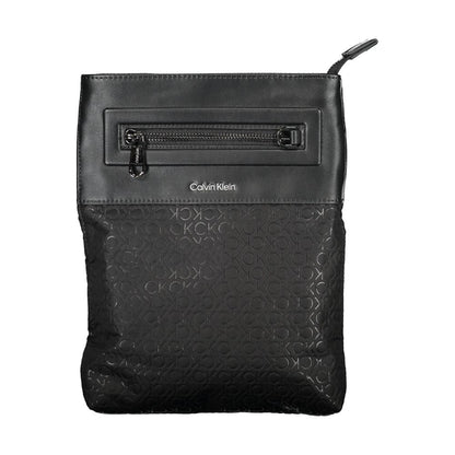 Shoulder Bag by Calvin Klein for men in polyester & polyethylene black features a stately silhouette, showcasing a secure zipper, ample external-pockets & internal-pockets, and stately shoulder-strap & adjustable-strap for a stately finish.