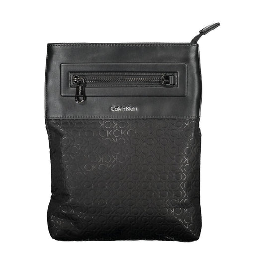 Shoulder Bag by Calvin Klein for men in polyester & polyethylene black features a stately silhouette, showcasing a secure zipper, ample external-pockets & internal-pockets, and stately shoulder-strap & adjustable-strap for a stately finish.